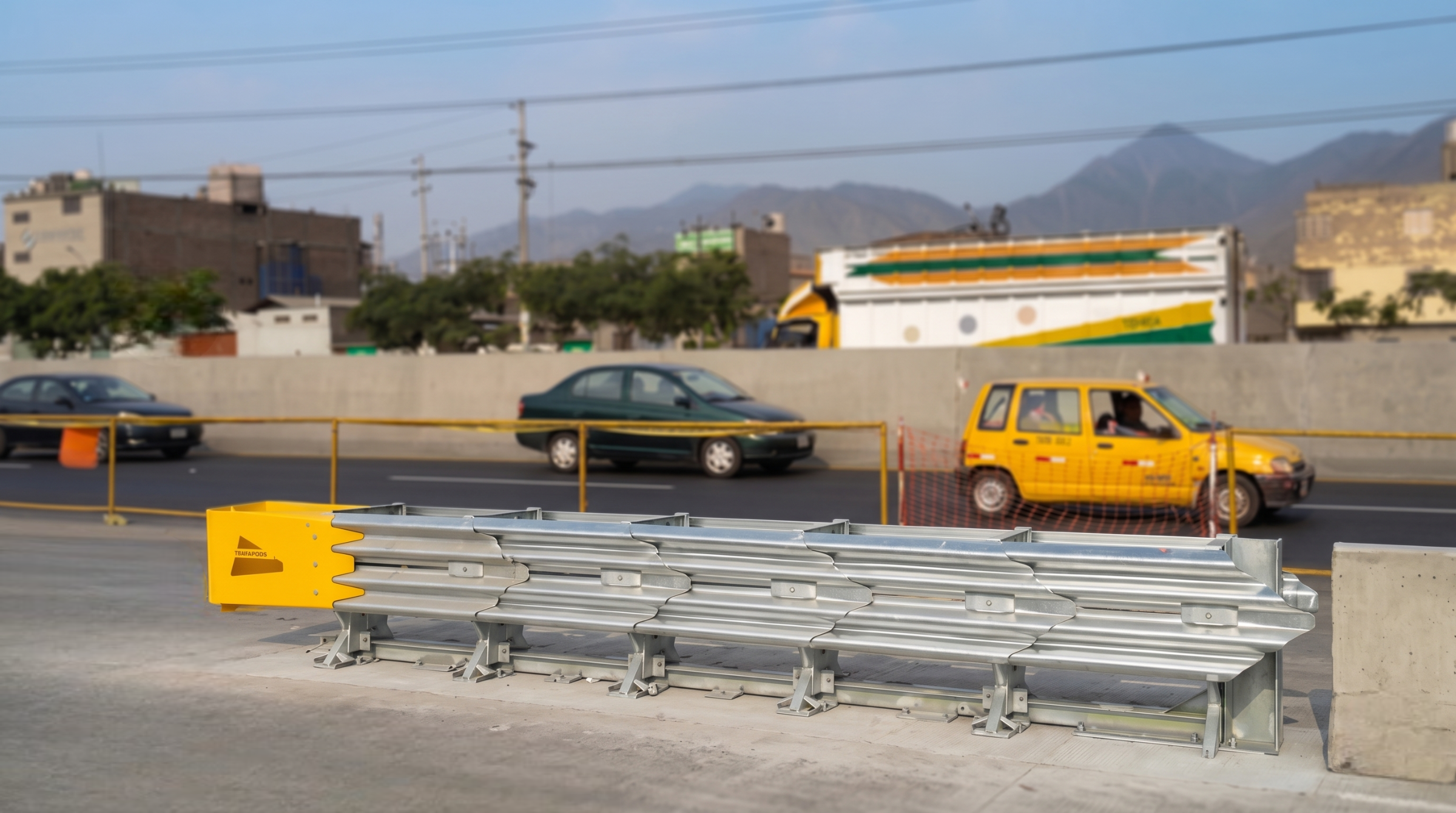 Impact Attenuators on Panamericana Norte, Lima, Peru