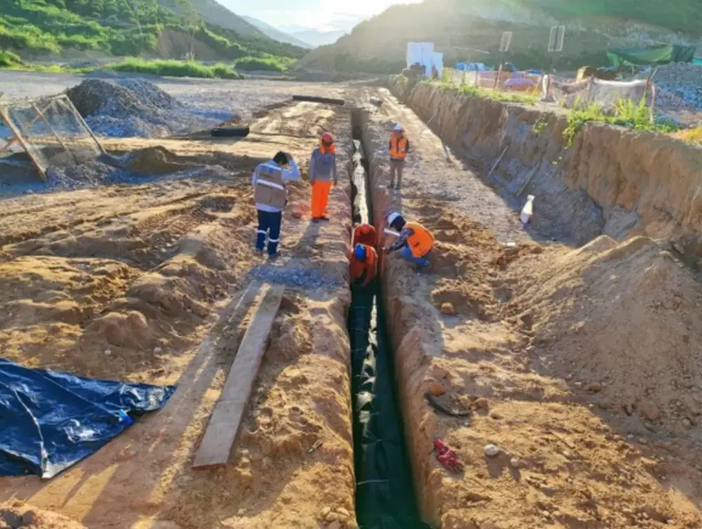 Subdrenaje Universidad Intercultural Juan Santos Atahualpa.